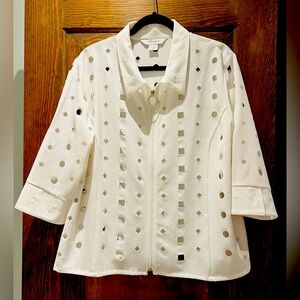 TanJay Geometric Cutout Blazer